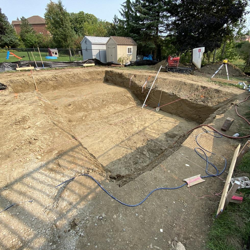 Pool excavation to finished pool before