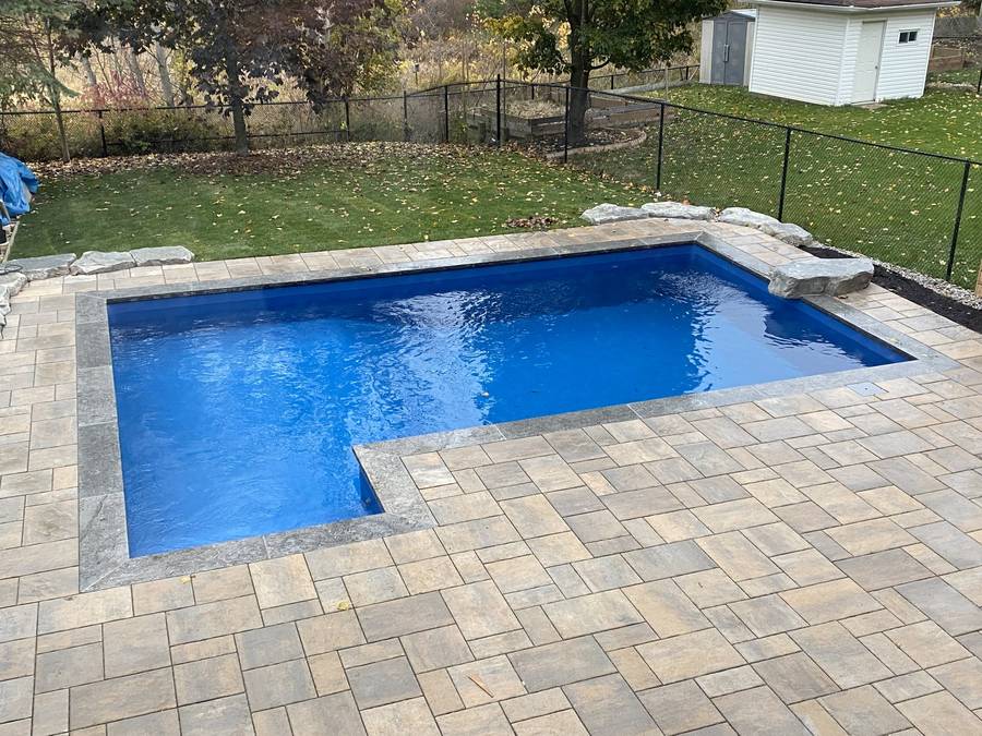 Pool with interlock surround