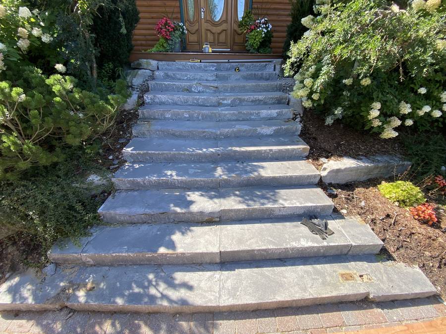 Stone entrance steps