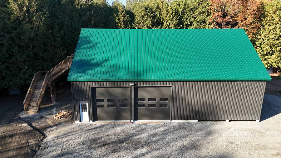 Detached garage from above