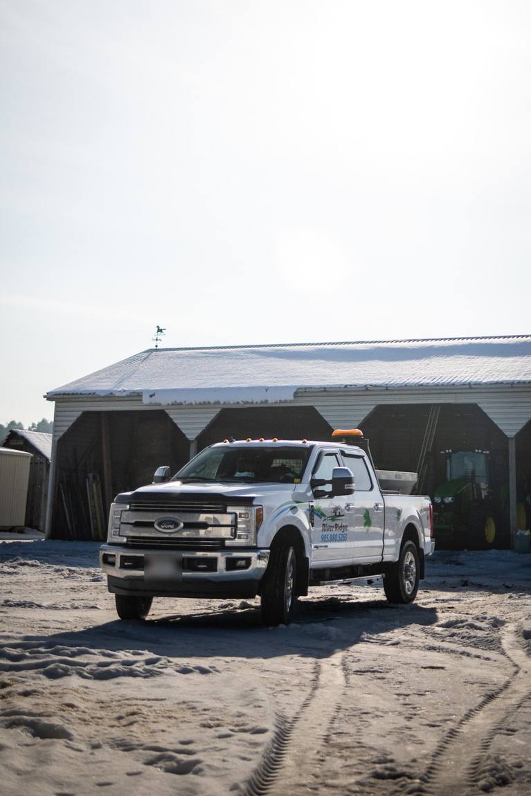River Ridge truck and equipment ready for a storm